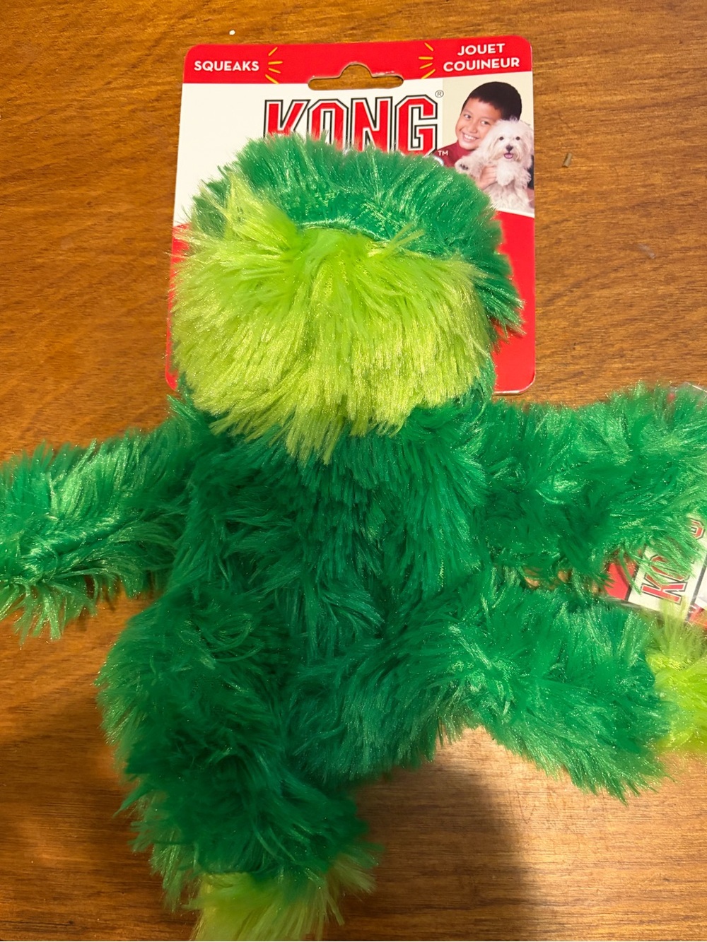 KONG Dr. Noyz Plush Green Frog Dog Toy w/Minimal Stuffing Removable Squeaker Med